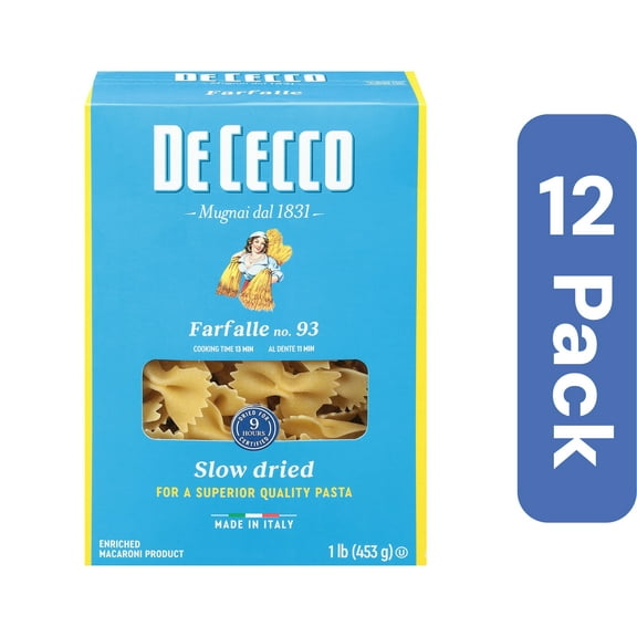 De Cecco Farfalle Pasta 16 oz (Pack of 12)