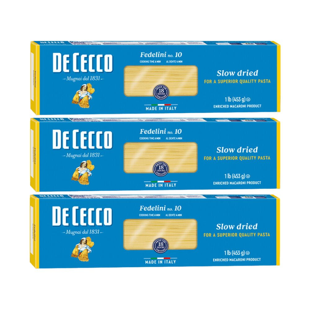 De Cecco Fedelini No.10 Pasta, 16 oz (Pack of 3)