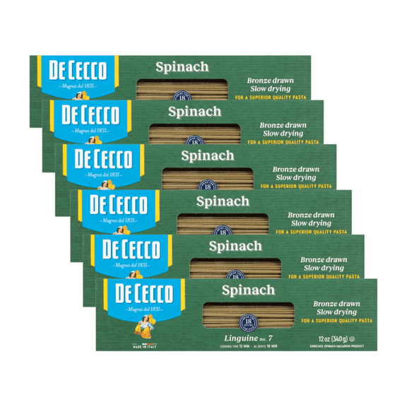 De Cecco Linguine No.7 Pasta with Spinach, 12 oz (Pack of 6)
