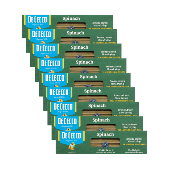 De Cecco Linguine No.7 Pasta with Spinach, 12 oz (Pack of 9)