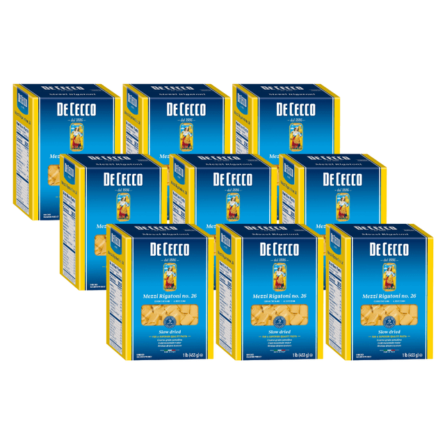 Defecco Rigatoni De Cecco Mezzi Rigatoni No.26 Pasta, 16 oz (Pack of 9) - Walmart.com