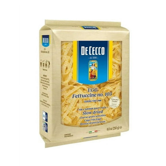 12 PACKS : De Cecco Pasta, Egg Fettuccine, 8.8 Ounce