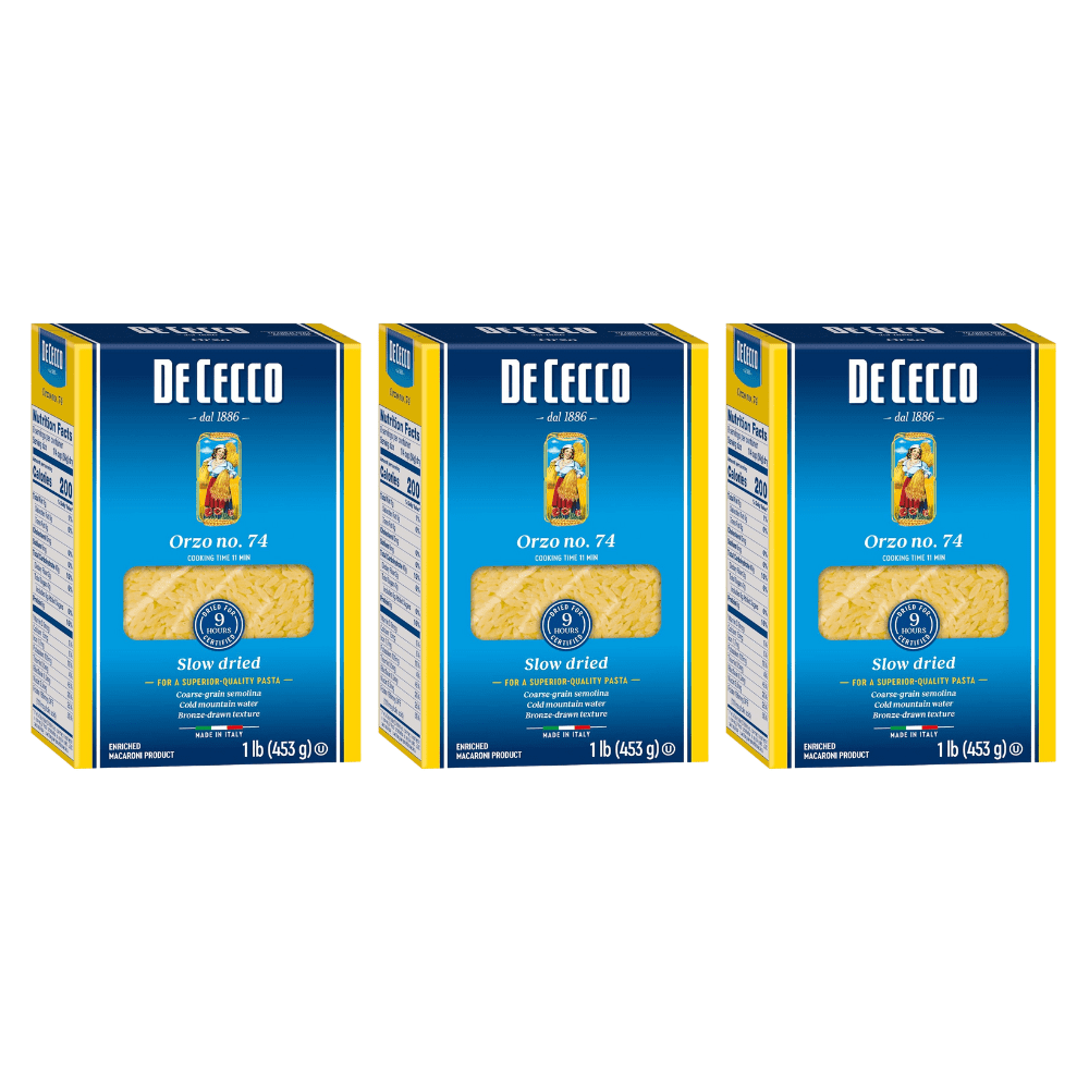 De Cecco No. 74 Orzo, 1 lb (Pack of 3)