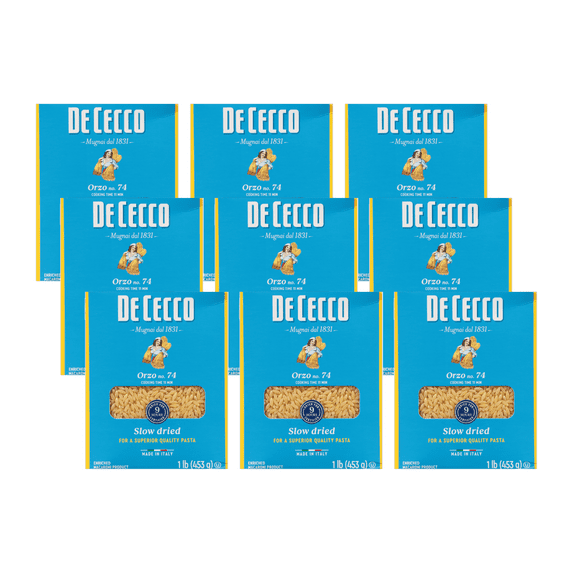 De Cecco No. 74 Orzo, 1 lb (Pack of 9)