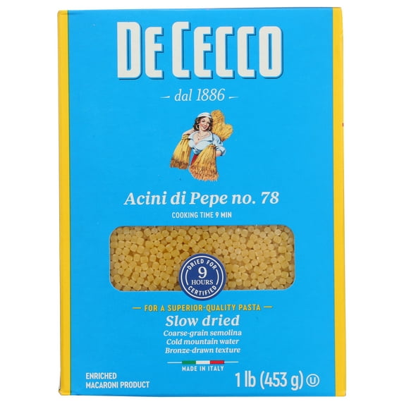 De Cecco No. 78 Acini Di Pepe, 1 lb - Case of 20