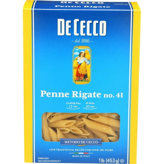 De Cecco Number 41 Penne Rigate Pasta, 16 Ounce -- 12 per case