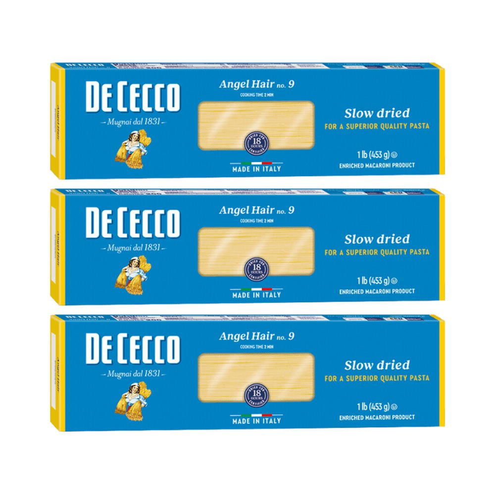 De Cecco Pasta, Angel Hair, 16 Ounce (Pack of 3)