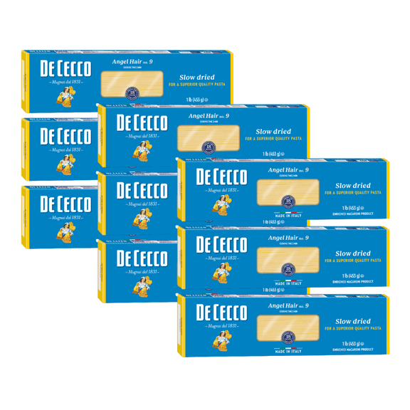 De Cecco Pasta, Angel Hair, 16 Ounce (Pack of 9)