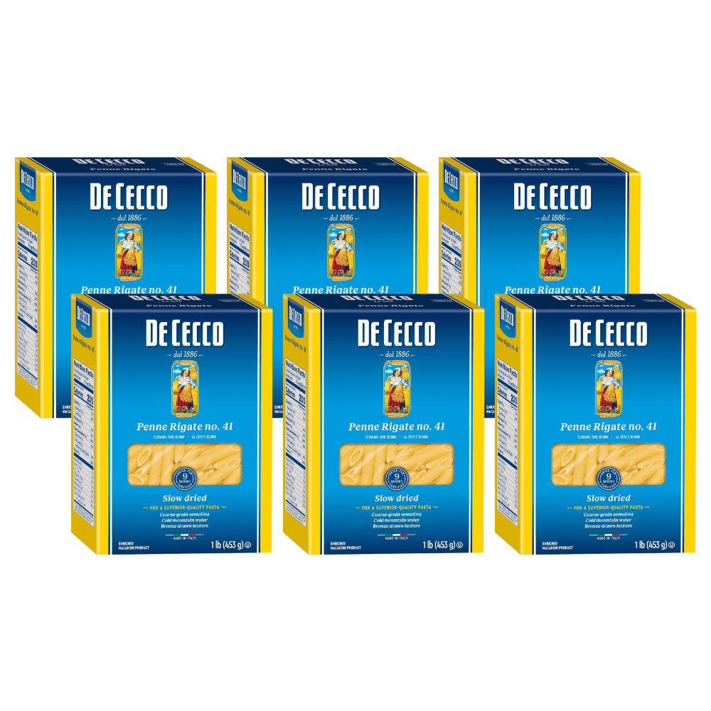 De Cecco Penne Rigate No.41 Pasta, 16 oz (Pack of 6)