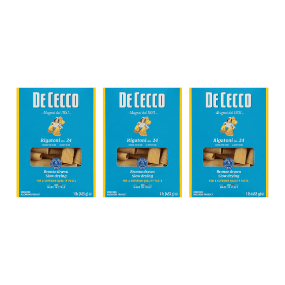 De Cecco Rigatoni no.24 Pasta, 16 oz (Pack of 3)