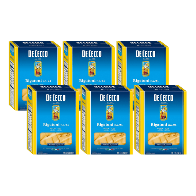 Defecco Rigatoni De Cecco Rigatoni no.24 Pasta, 16 oz (Pack of 6) - Walmart.com