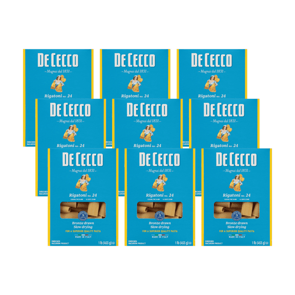 De Cecco Rigatoni no.24 Pasta, 16 oz (Pack of 9)