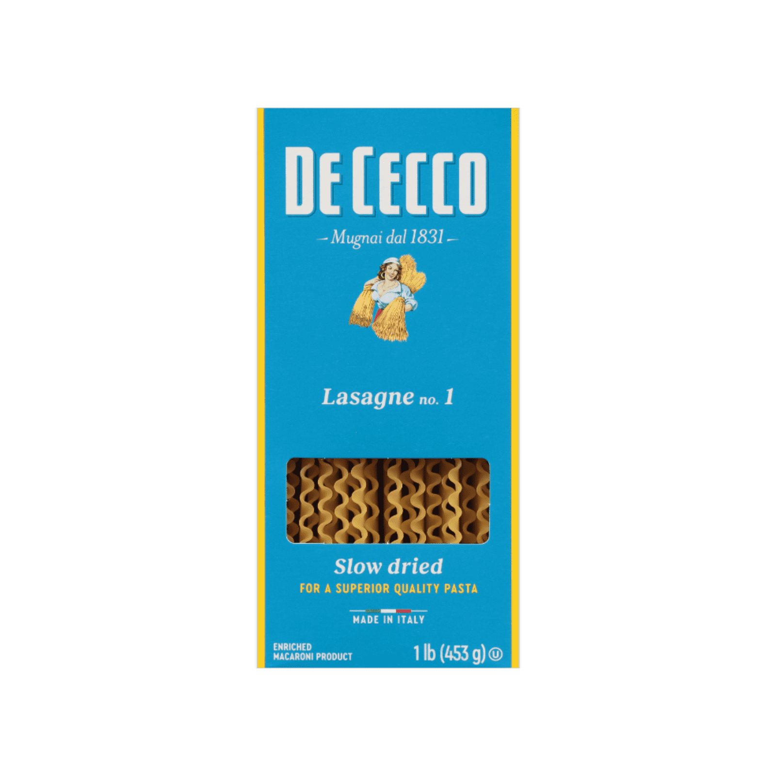 De Cecco Semolina Pasta, Lasagne No.1, 1 Pound