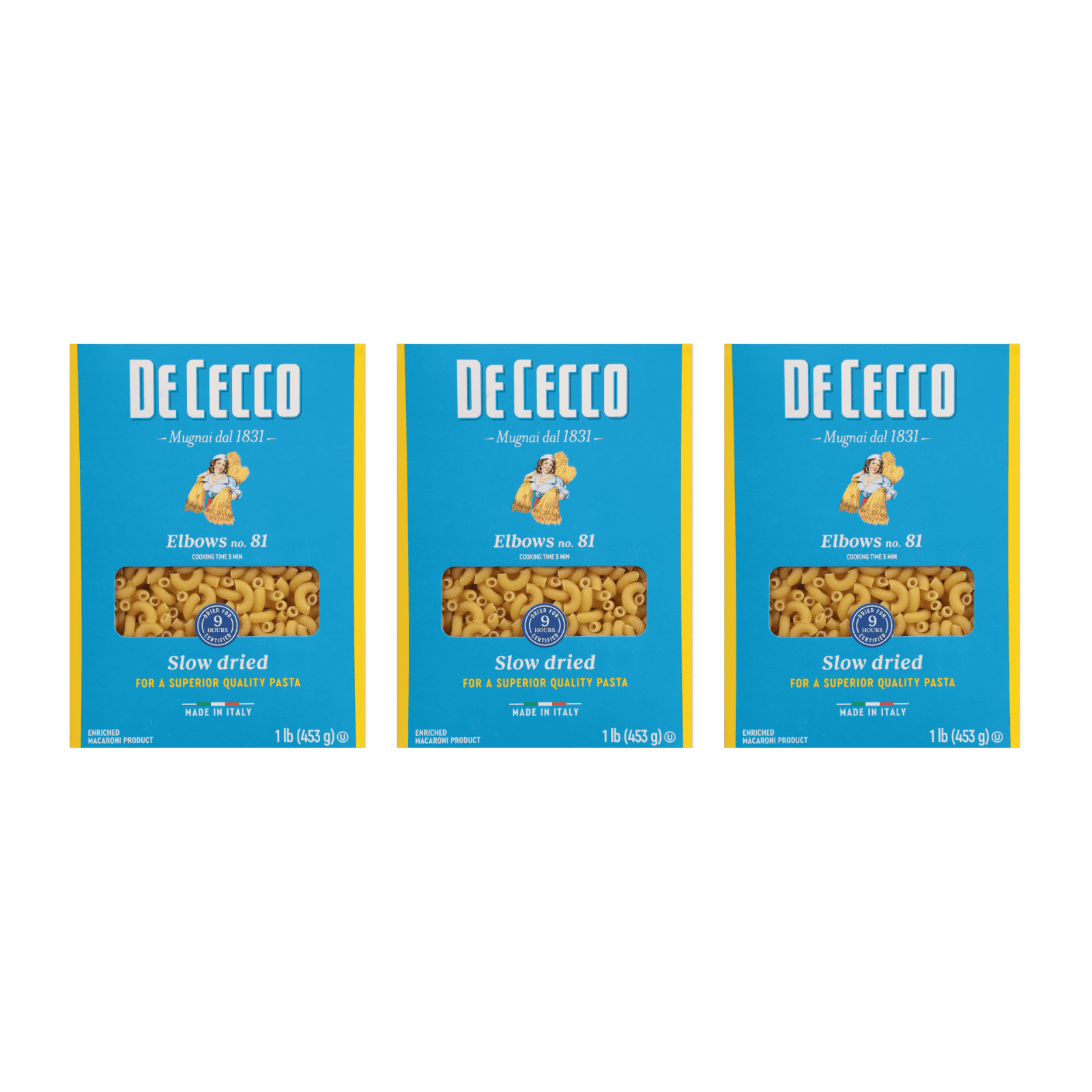 De Cecco Italian Semolina Pasta, Elbow Macaroni No.81, Dried, 1