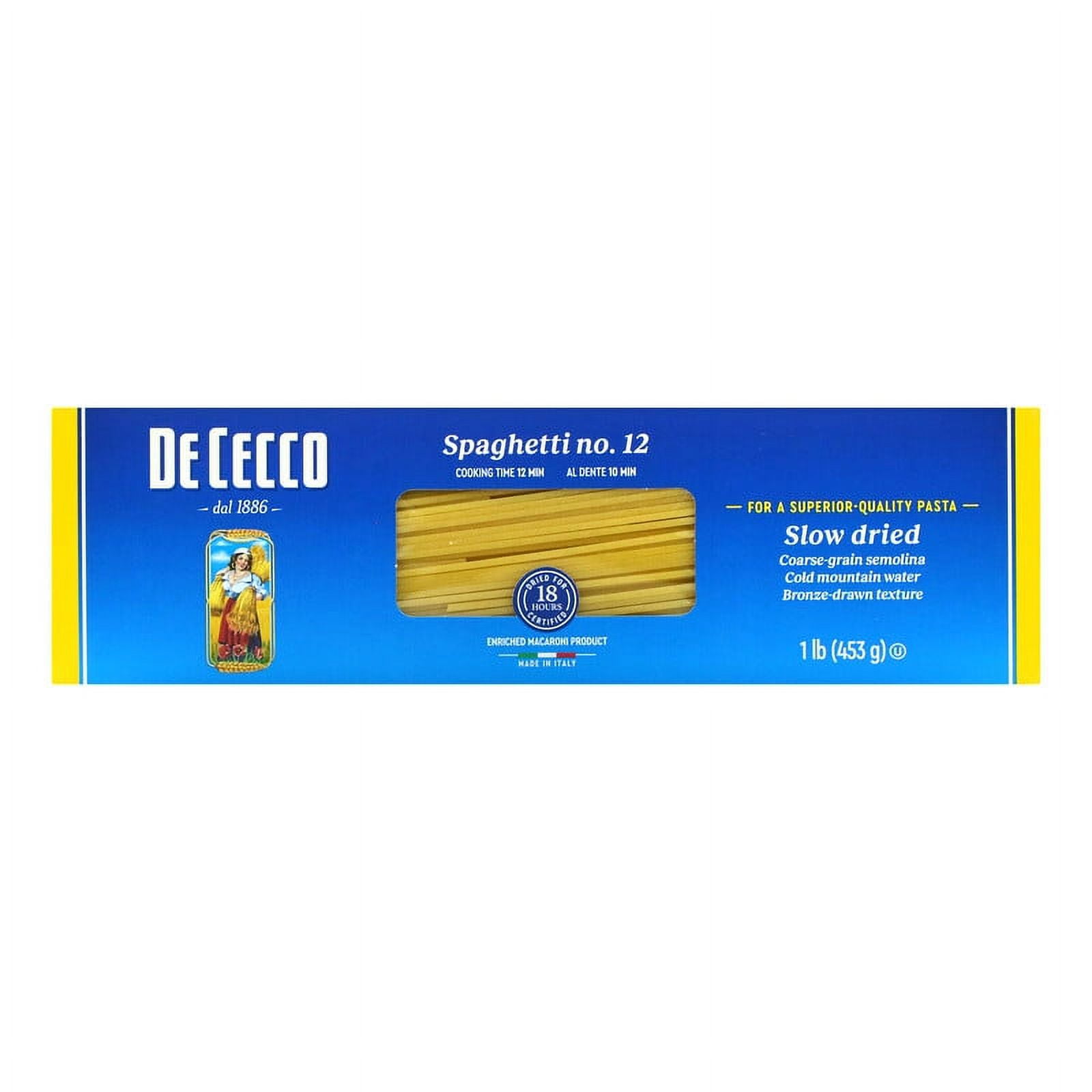 De Cecco, Spaghetti No 12, 1 lb Pack of 4