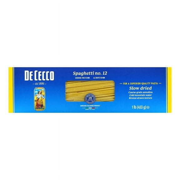 De Cecco, Spaghetti No 12, 1 lb Pack of 4