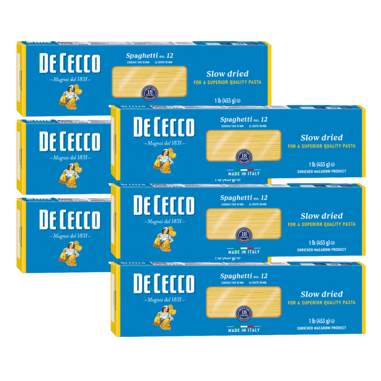 De Cecco Spaghetti no.12 Pasta, 16 oz (Pack of 6) - Walmart.com