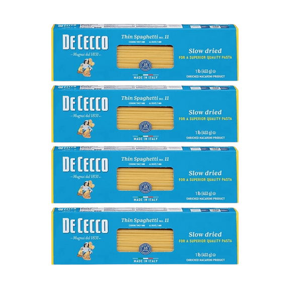 De Cecco Thin Spaghetti Pasta, 16 oz (Pack of 4)