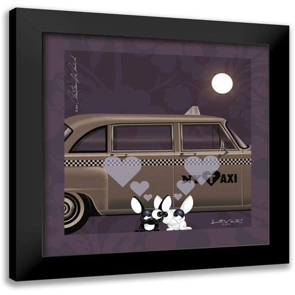 De Coninck, Christiaan 15x15 Black Modern Framed Museum Art Print Titled - Lover by Lover - New York by Night