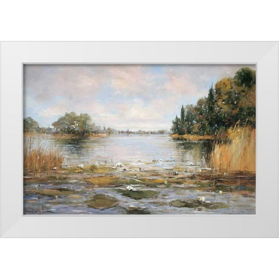 De Haan, Rob 18x13 White Modern Wood Framed Museum Art Print Titled - Aan de Waterkant III