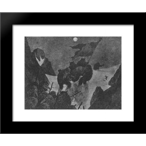 De Hadde I Nattens Stillhet Lurt Ham Vekk 20x24 Framed Art Print by Theodor Severin Kittelsen