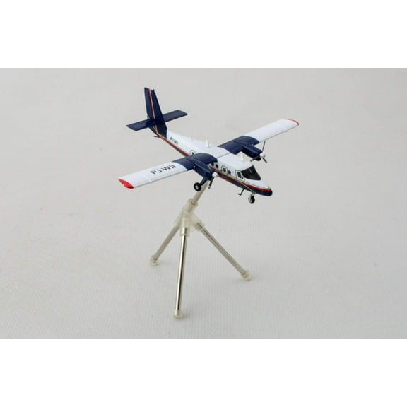 De Havilland DHC-6-300 Commercial Aircraft with Flaps Down "Winair" White and Blue with Red 1/200 Diecast Model by GeminiJets