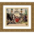 thumbnail image 1 of De Hooghe 14x12 Gold Ornate Wood Framed with Double Matting Museum Art Print Titled - Villa Angiana Benelux Belgium - DeHooghe 1685, 1 of 4