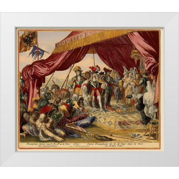 De Hooghe 17x15 White Modern Wood Framed Museum Art Print Titled - Vienna Austria Siege 11 - DeHooghe 1683