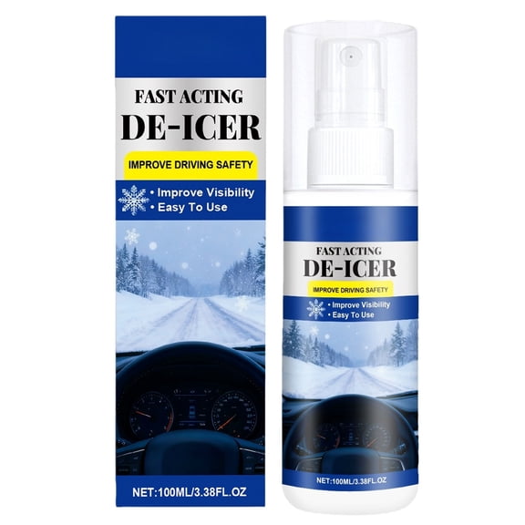 De-Icer for Windshield, Windows, and Wipers, Spray Windshield De-Icer,De Icing And Melting Agent Winter Cleaning Car Window Melting Car Anti Frost And Anti Freezing Spray 100ml(Dark Blue)