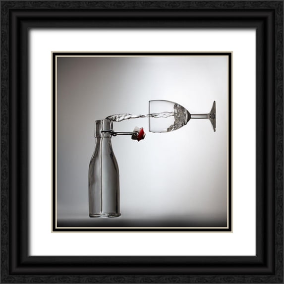De Kogel, Wieteke 20x20 Black Ornate Wood Framed with Double Matting Museum Art Print Titled - Pouring?