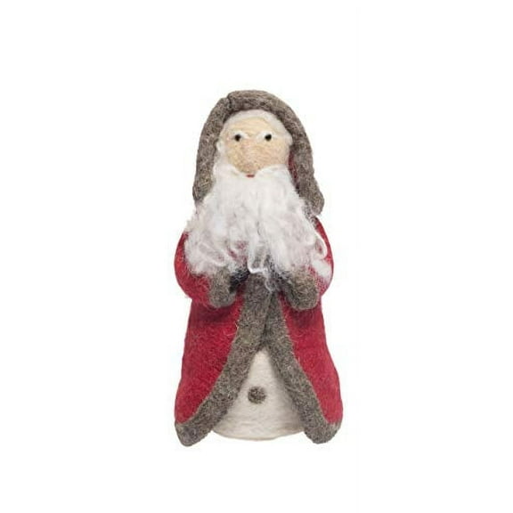 De Kulture Hand Made Showpiece Felt Santa Claus Soft Plush Toy 4X4X8.5 (Lwh) For Home Decoration Party Decorative Office Decor Ideal For New Year Birthday Christmas Decoration (Red)