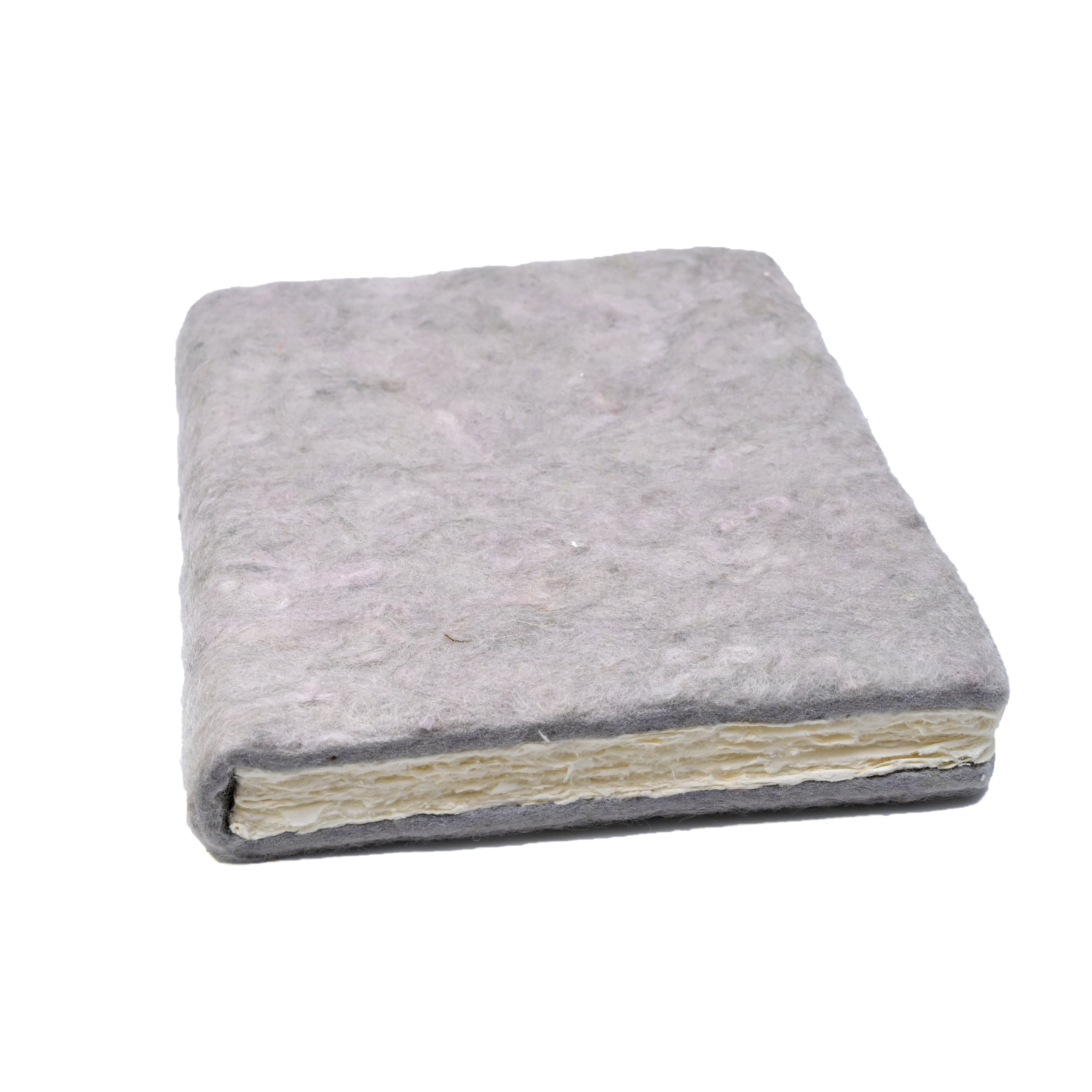 De Kulture Handmade Premium Felt Soft Cover Sketch Book Masterpiece Acid Free Drawing Pad 160 Pages, 125 GSM Deckle Edge Papers, Grey