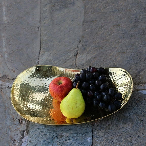 De Kulture Works Brass Boat Urli Water Pot Floater For Home Dcor Tableware 10X5X1.5 (LWH) inches