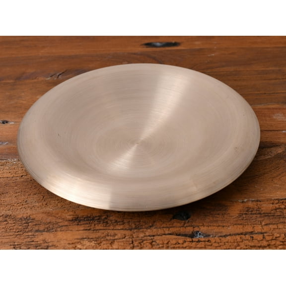 De Kulture Works Bronze Kansa Condiment Plate Serving Platter Dip Bowl 11x1.5 inches