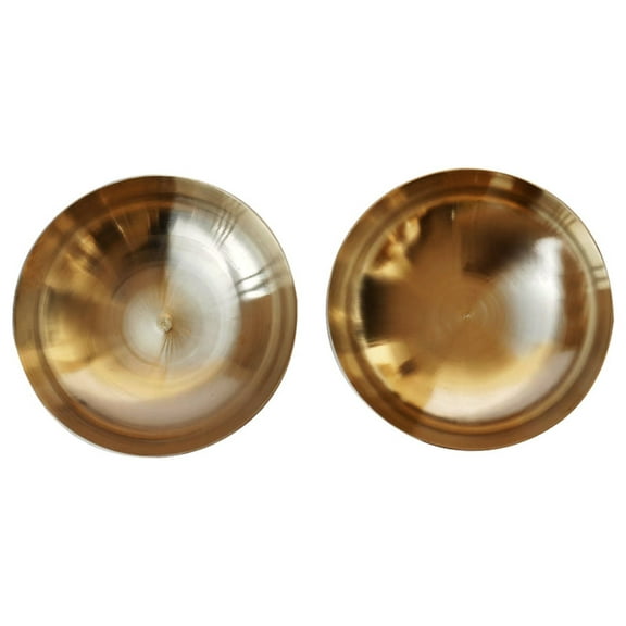 De Kulture Works Bronze Kansa Fruit Bowl Set of 2, 5.75 inches Diameter