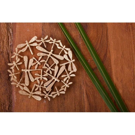 De Kulture Works Decorative Butterfly Centerpiece Tray Gold 7.0x1.0 DH inche