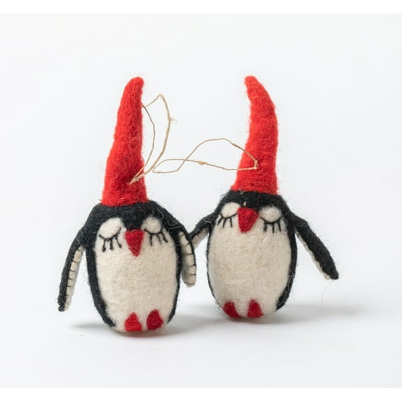 De Kulture Works Felt Tiny Penguin Decorative Felted Stuffed Holiday Decor, Set of 2