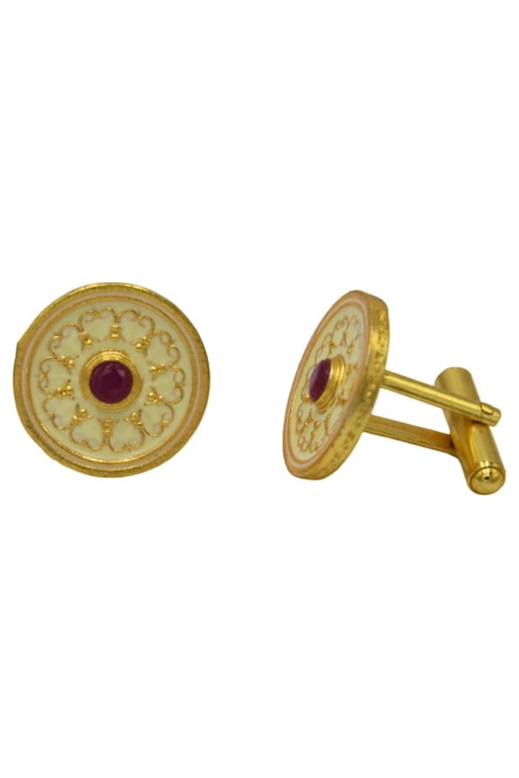 Flash Gold Plated Cufflinks Pair for Men Boys Business Gift