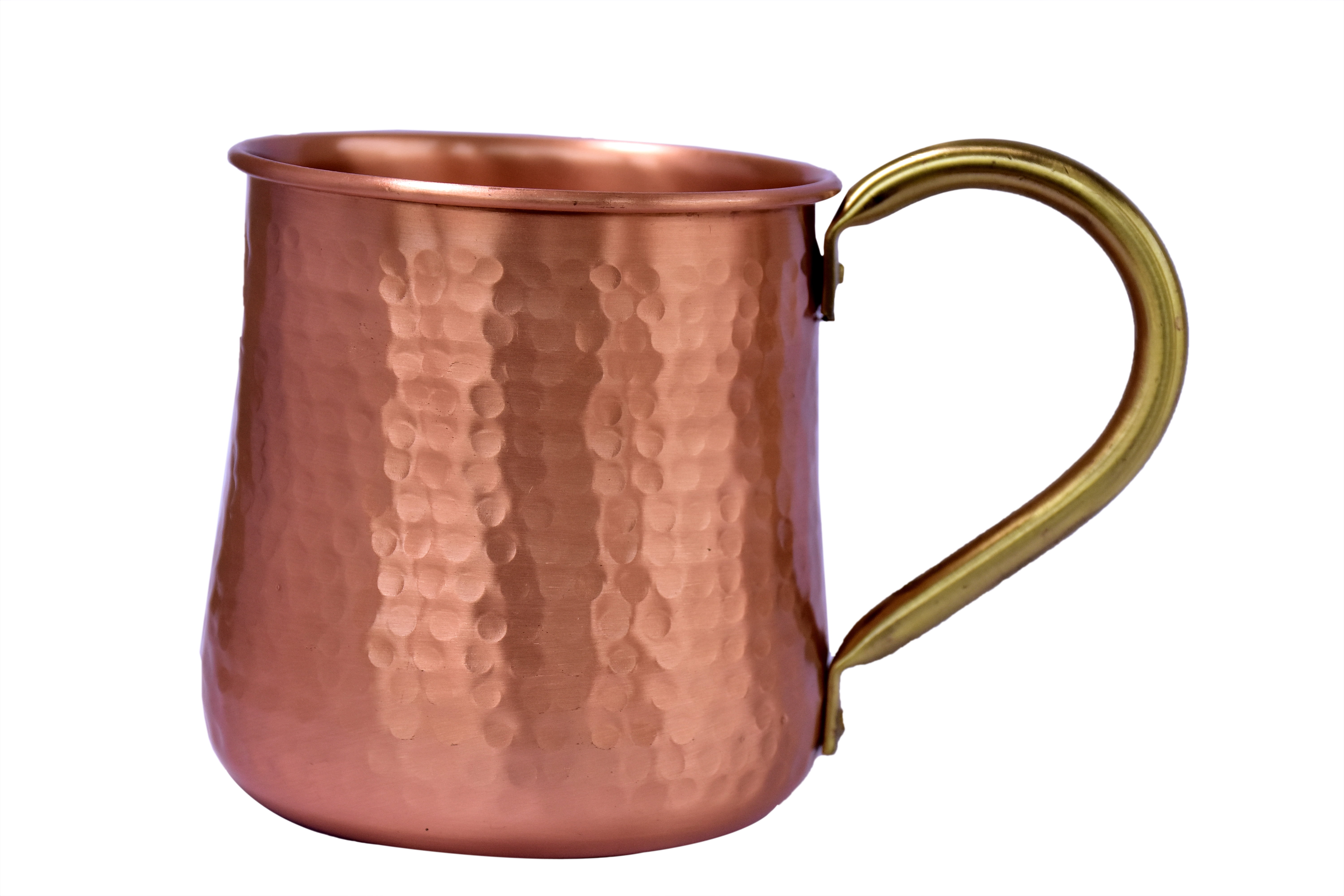 De Kulture Works Handcrafted Pure Copper Mug Moscow Mule Large Pitcher With Handle , Ideal Drinkware With Ayurveda & Yoga Benefits Best Kitchen & Dining Table Decoration, 3.0x4.0 (DH ) Inches 450ML