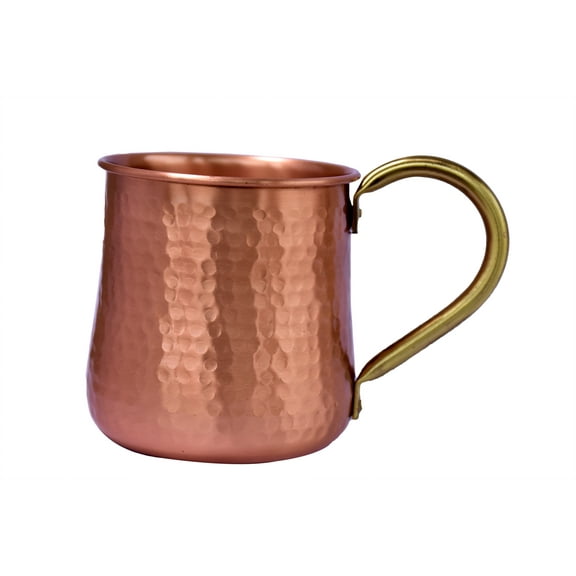 De Kulture Works Handcrafted Pure Copper Mug Moscow Mule Large Pitcher With Handle , Ideal Drinkware With Ayurveda & Yoga Benefits Best Kitchen & Dining Table Decoration, 3.0x4.0 (DH ) Inches 450ML