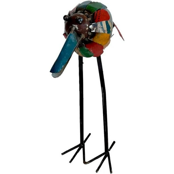 De Kulture Works Handcrafted Recycled Iron Crow Decorative Collectible Figurine Showpiece