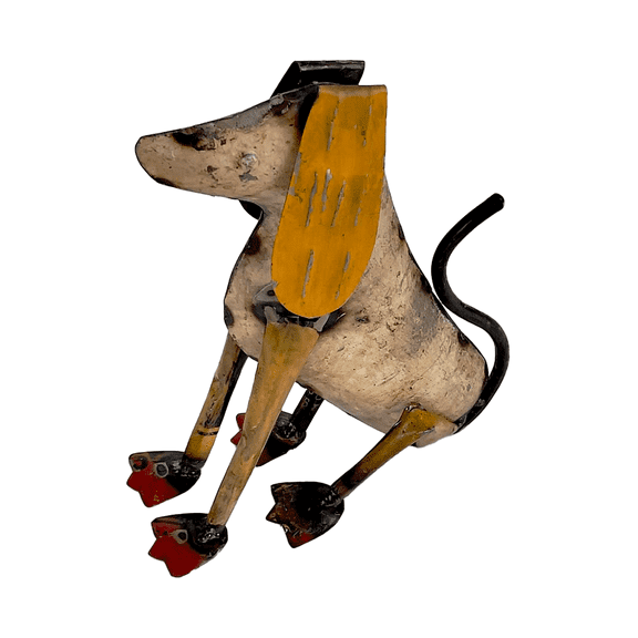 De Kulture Works Handcrafted Recycled Iron Dog Decorative Collectible Figurine Showpiece Beautify Home Office Holiday Décor | Ideal For Garden Decoration, 6X2.5X7.5 (LWH) INCHES