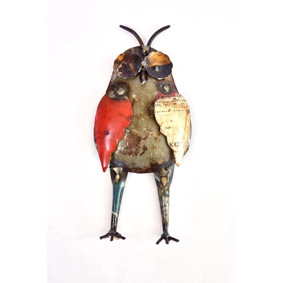De Kulture Works 0.5" Owl Recycled Iron Decorative Figurine, Set of 2