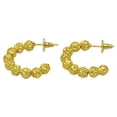 thumbnail image 1 of De Kulture Works Handmade Peppercorn Textured Flash Gold Plated Stud Earring, 1 of 1