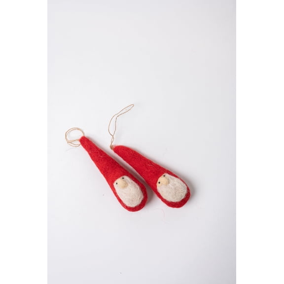 De Kulture Works Handmade Premium Felt Doll Christmas Ornament Eco Friendly Needle Felted Stuffed Ideal for Home Office Decoration Holiday Decor, 4.3x1.5x6.2 (LWH) Inches