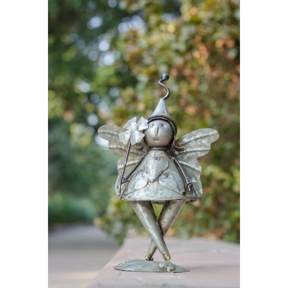 De Kulture Works 11.5" All Occasion Angel Recycled Iron Decorative Figurine