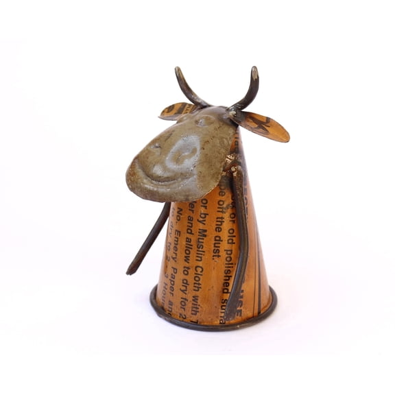 De Kulture Works 5.5" All Occasion Cow Recycled Iron Decorative Figurine
