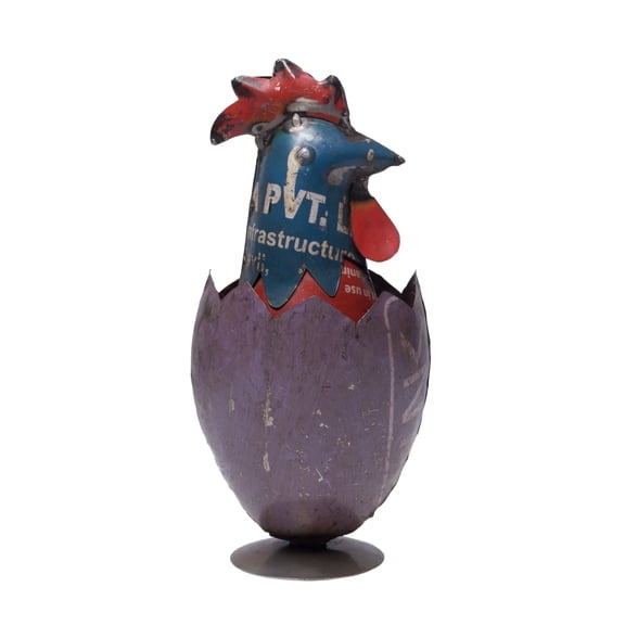 De Kulture Works Rooster Decorative Figurine, Recycled Iron