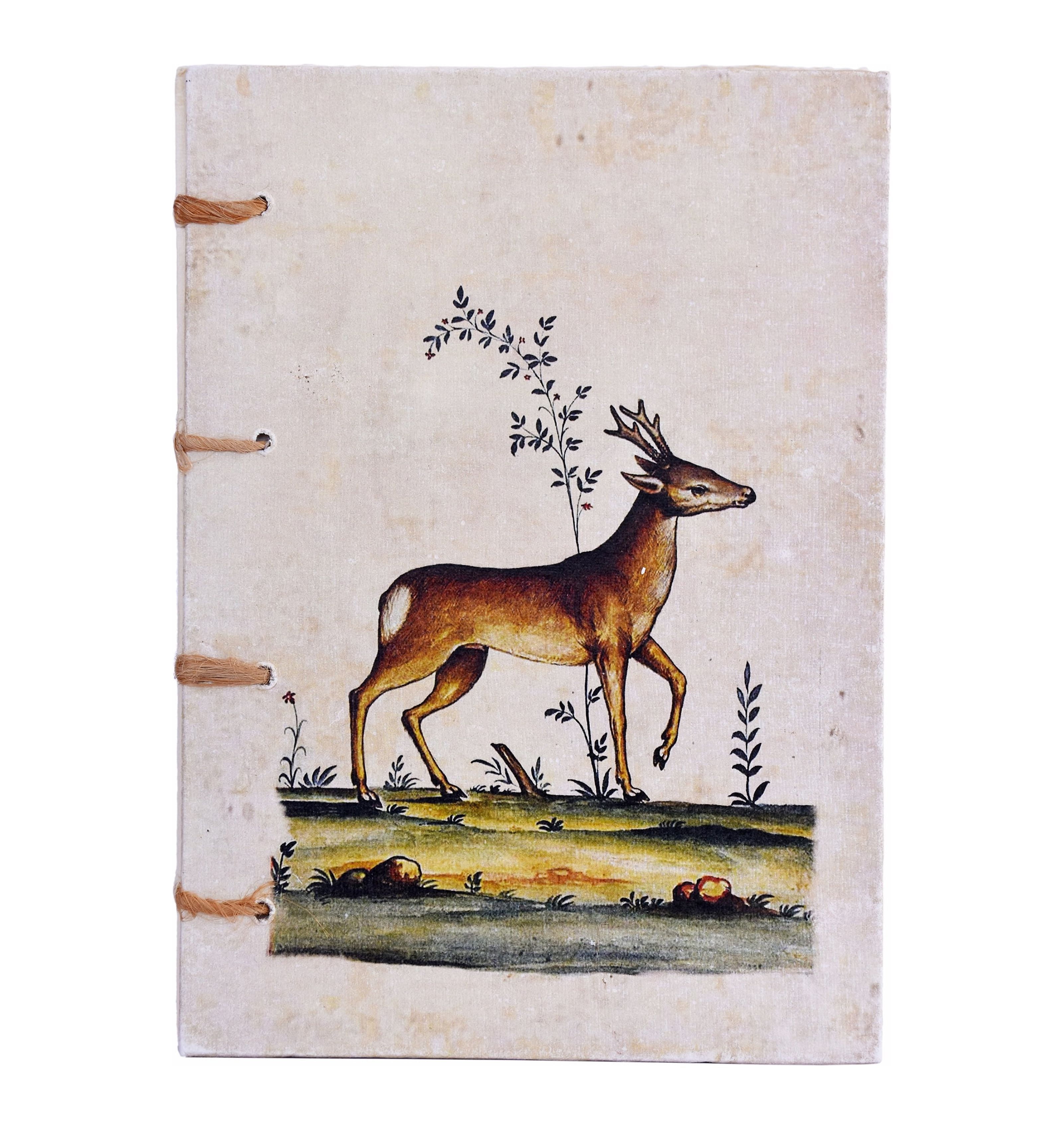 De Kulture Works Journal Vintage Deer ArtWork Travelogue Diary 140 Pages, 125 GSM