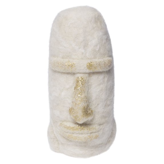 De Kulture Works Premium Wool Felt White Island Eco Friendly Needle Felted Stuffed tide Ornament